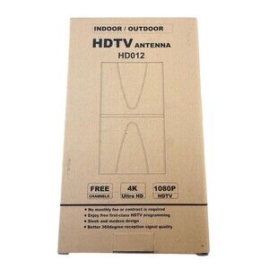 Indoor/Outdoor HDTV Antenna 4K UHD 1080p 360° Reception USB Powered